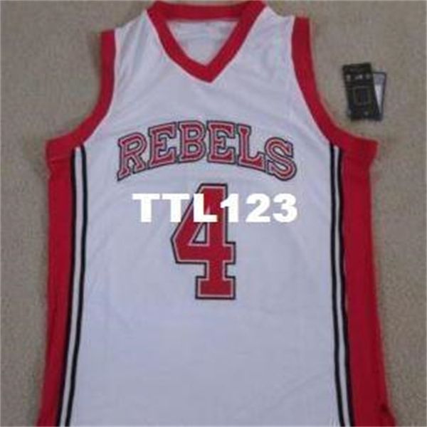 

vintage men #4 larry johnson vintage jersey red white unlv rebels runnin stat college jersey size s-4xl or custom any name or number jersey, Black