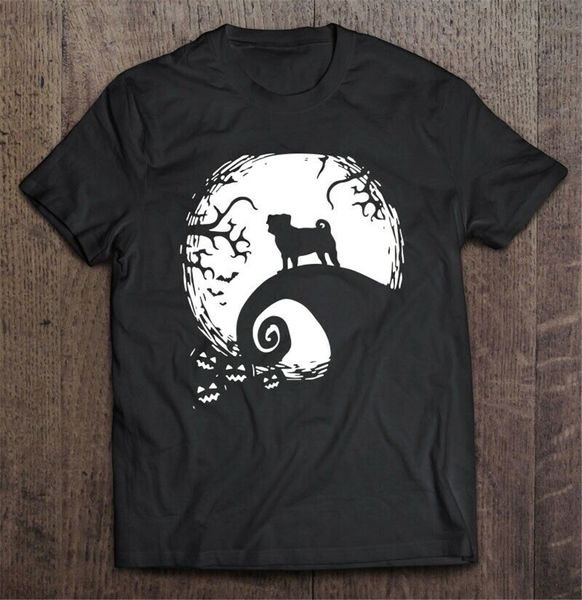 

pug dog nightmare before christmas halloween men t-shirt s-3xl street tee shirt sport hooded sweatshirt hoodie