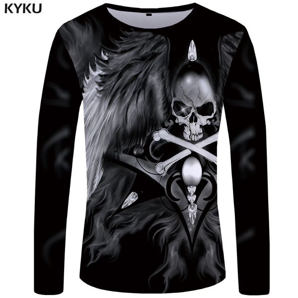 

brand skull long sleeve green bull head rock dragon anime japan 3d print shirts hentai harajuku anime men clothing