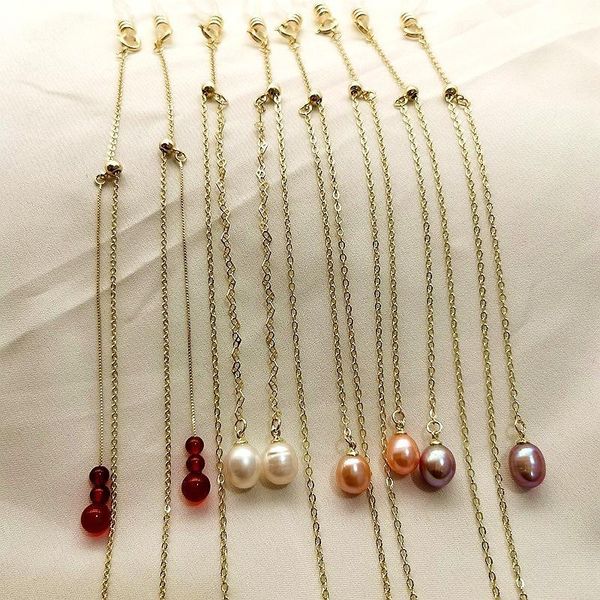 

2021 chic fashion freshwater pearl pendant sunglasses chain crystal glasses holder lanyard accessories 2021 chic h jllevj