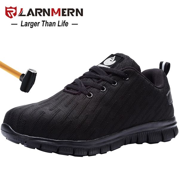 

larnmern мужской работы безопасность обуви steel toe anti-разбив светоотражающие lightweight-750g дышащего строительство sneaker y200915, Black;brown