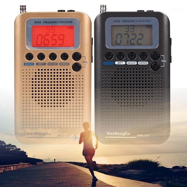 

radio portable full band aircraft receiver fm/am/sw/ cb/air/vhf world with lcd display alarm clock hrd-7371