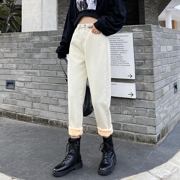 

women's jeans 4 color mom woman elastic waist high wais plus size denim pants boyfriend women washed cotton 2021 fashion 89i1, Blue
