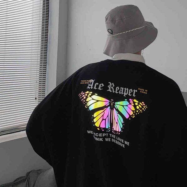 

men butterfly printed sweatshirts special fashion women's woman streetwear casual pullovers y29g, Black