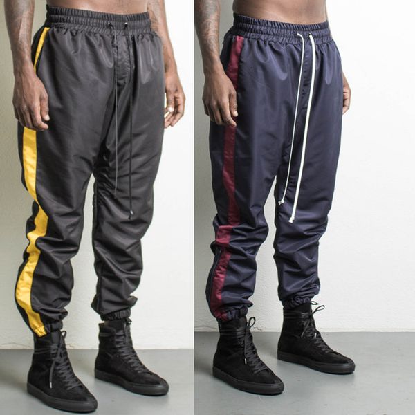 

mens flying squirrel pants men hip hop streetwear fashion sagging pant solid black elastic waist pencil pants
