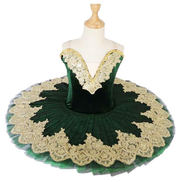 

2021 new songyuexia dark green ballet pattern children's professional ballet pattern dance costume and tutu skirt, Black;red