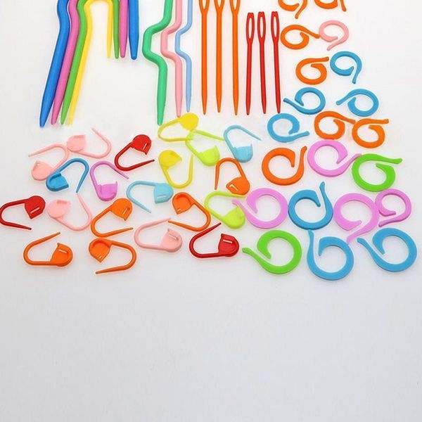 

knitting crochet kit needle clip crochet hook plastic knit stitch craft markers crossstitch tool sewing craft tool1, Black