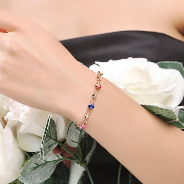 

14k rose gold amethyst daimond bracelet bileklik for women bizuteria kehribar with agate and jade gemstone bracelet jewelry 2019 1028, Black