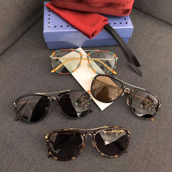 

summer 0662 pilot sunglasses havana brown shaded lenses uv400 protection sonnenbrille sun glasses men women sunglasses shades new, White;black