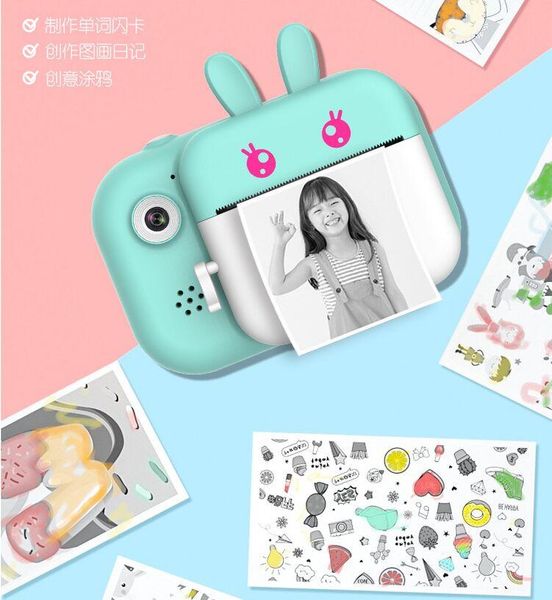 

детская instant camera печать камера для детей 1080p hd video photo digital с термальным photo paper cute ребенком