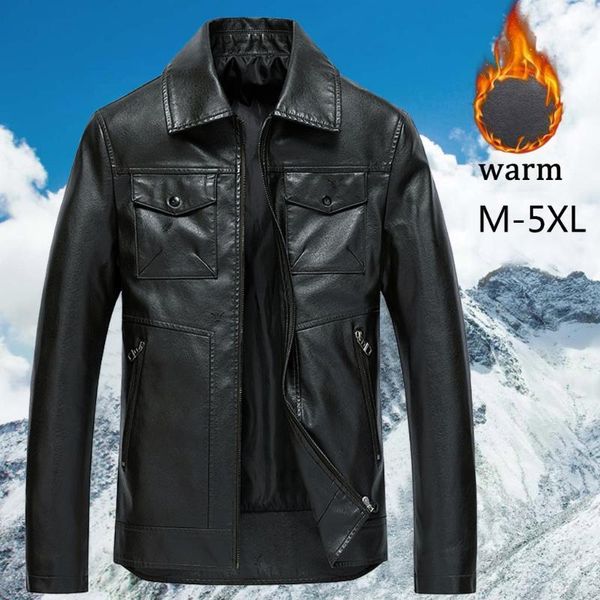 

autumn and winter men's casual solid color long-sleeved slim leather sportswear stand collar slim male bomber jackets 8.241, Black