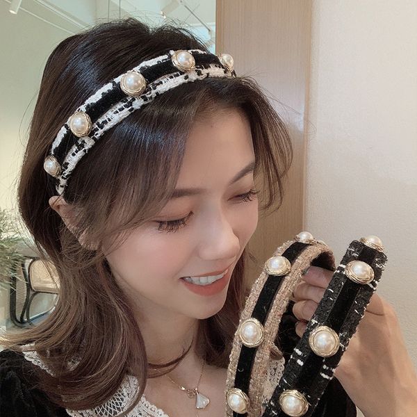 

french pearl hairband, and elegant