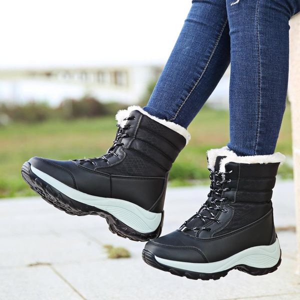 

woman shoes new arrival women ankle boots waterproof winter boots for women female casual shoes botas mujer, Black