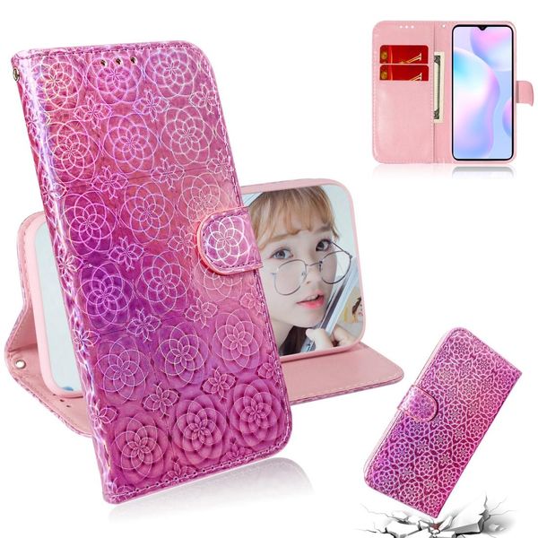 

for xiaomi redmi 9a solid color colorful magnetic buckle horizontal flip pu leather case with holder card slots wallet lanyard