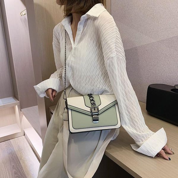 

contrast color small square women bags 2020 luxury handbags women bags designer pu leather shoulder crossbody for