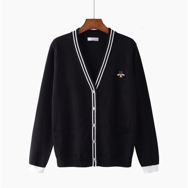 

2021 new spring autumn women casual cardigans s-xl knitted long sleeve sweater v neck female jumper coat open cardigan aetc, White;black