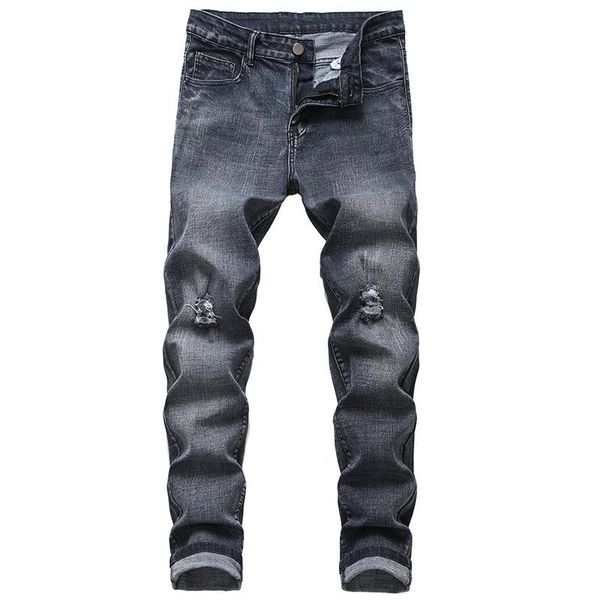 

new arrival mens casual jeans spring autumn slim fit jeans para hombre men trousers fashion male straight denim pants, Blue