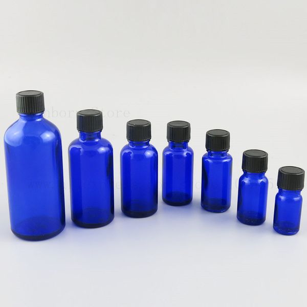 

essential oil blue green glass bottles containers vials 5/10/15/20/30/50/100 ml sample refillable bottle 20pcs