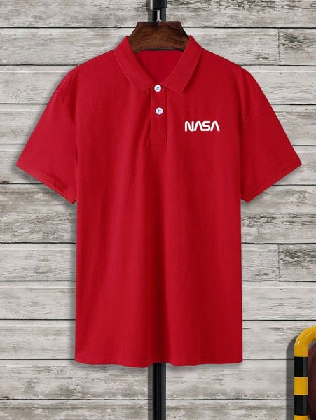 

men letter graphic polo shirt o4yi#, White;black