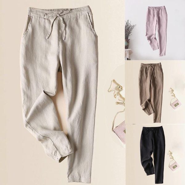 

soft comfort women pants 2020 new high waist casual summer slacks pants women ice silk ankle-length long trousers female slacks, Black;white