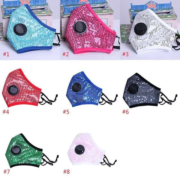 

dustproof with sequined mask fashion breathing valve sunscreen washable and reusable face masks xd23788