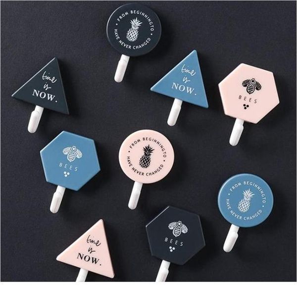 

three-piece set sticky hook modern simplicity nordic hook wall paste sticky hook shape small object hanger type wmtjnn