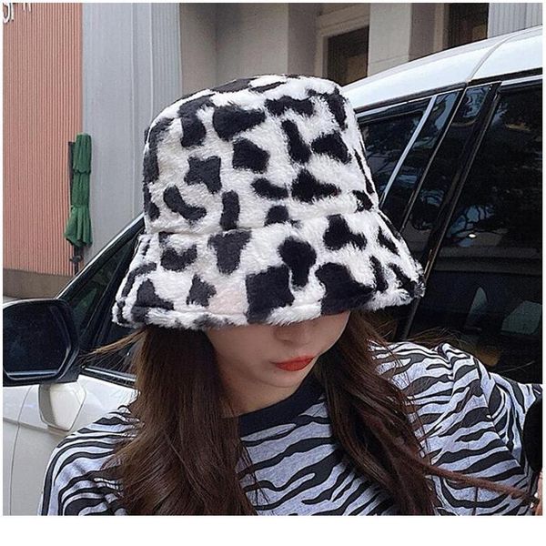 

women hat solid artificial fur warm female cap faux fur winter bucket hat for women outdoor sunscreen sun hat panama qylzfz