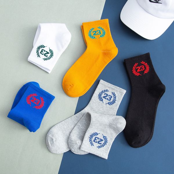 

men's socks socksstockings and sockssocks trend street versatile autumn and winter stockings men's high-end ins thick fashion bran, Black