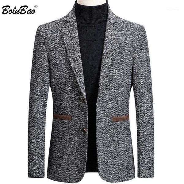 

bolubao brand men blazer wild retro prom men's suit jacket fashion british style slim fit warm casual blazer male1, White;black