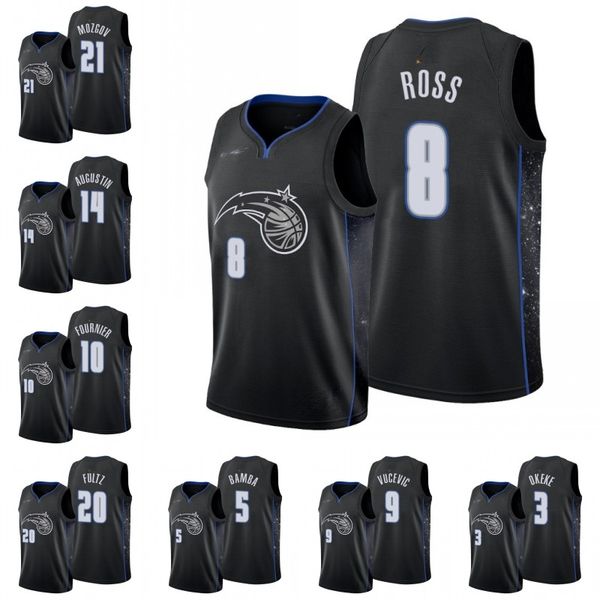 

orlando magic men terrence ross chuma okeke d.j. augustin evan fournier markelle fultz mohamed bamba nikola vucevic jersey, Black