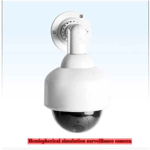 

cameras semi-spherical simulation surveillance camera 180 Â° indoor and outdoor waterproof security red led flashes