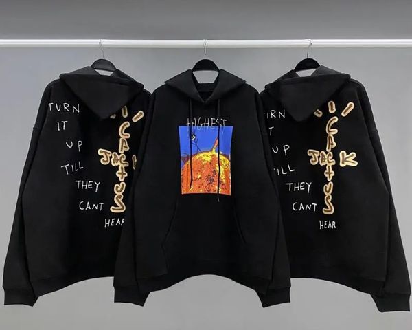 

matchmaker new travis fashion retro mens and womens hoodie sweatshirt 2021 women's pullover coat, Black