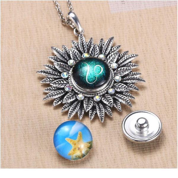 

flower necklaces metal snap button necklace fit 18mm snap buttons pendant necklaces women snap jewe bbyeuz, Silver