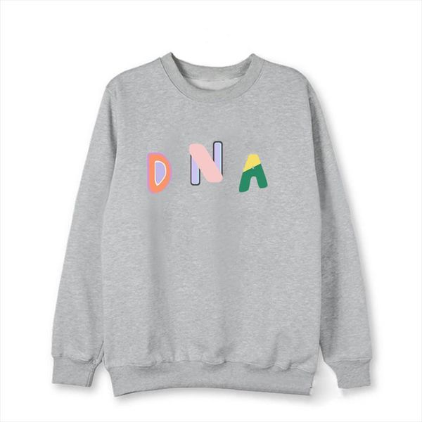 

kpop днк cotton hoody o шеи толстовки с длинным рукавом руно сгущает осень зима outwear перевозка груза падения, Black