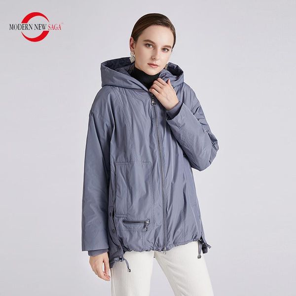 

women's down & parkas modern saga 2021 woman jacket autumn thin cotton padded detachable hood spring women bomber jackets fashion lady, Black