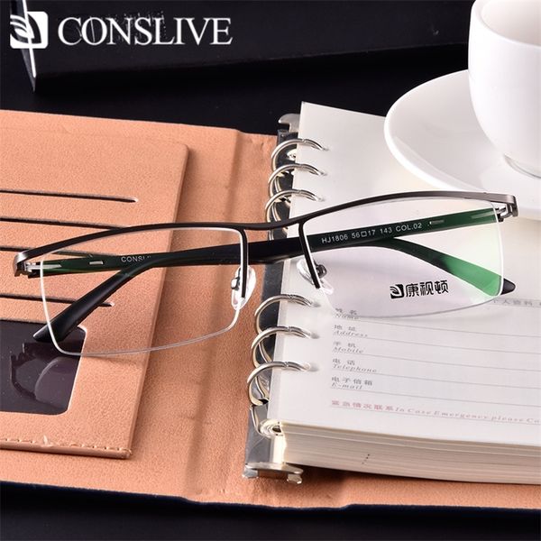 

2019 new glasses frame for men browline optical eye glass myopia ophthalmic eyewear man eyeglasses spectacles frames hj1806 t200428, Silver
