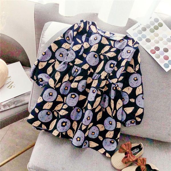 

gooporson autumn kids dresses for girls cartoon printed long sleeve princess dress party birthday toddler children costume, Red;yellow