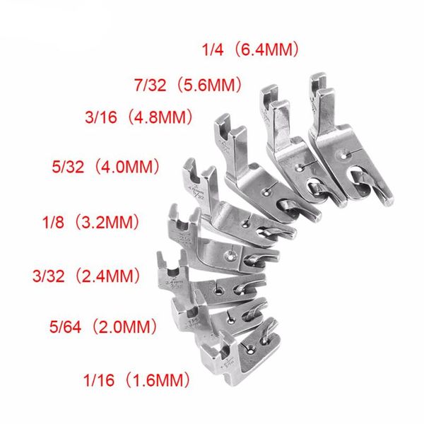 

1pcs sewing machine spare parts acccessories rolled hem foot sewing presser foot zipper presser set for brother singer, Black