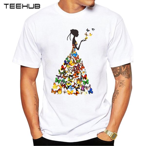 

teehub мода a girl made of butterfly t рубашка с коротким рукавом бабочки печатных tee hipster прохладный дизайн tops спорта с капюшоном hoo