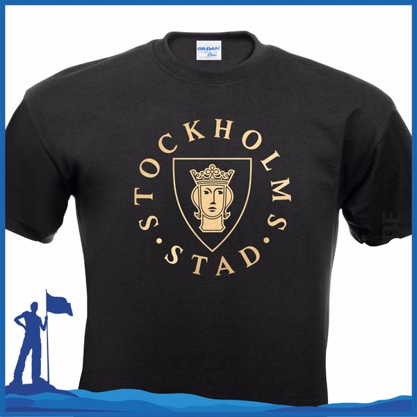 

casual short-sleeved men's men's harajuku hip-hop brand t-shirt stockholm city sweden swedish tee shirt sport hooded sweatshirt ho