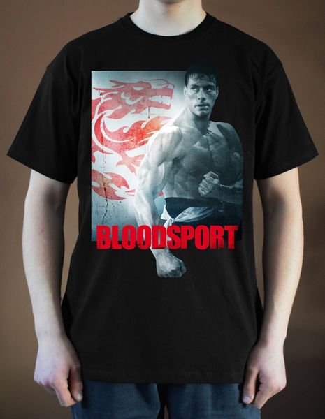 

blood sport movie poster jean-claude 100 % cotton t shirt for men design harajuku funny tee shirts sport hooded sweatshirt hoodie