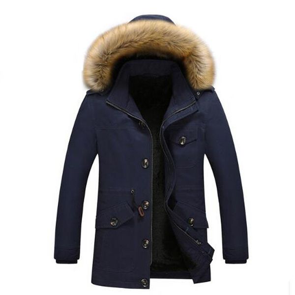 

2021 the new cotton-quilled outwear coats with hoodies collar fine clothes thick parkas winter jacket men's cap detachable warm coat ss, Black