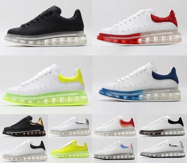 

2021 fashion cushion crystle sole velvet black yellow red genuine leather platform men women shoes vintage women casual sneakers a5pn#