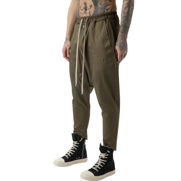 

uefezo 2020 men straight pants streetwear breathable casual pants autumn men wear elastic waist drawstring clothes, Black