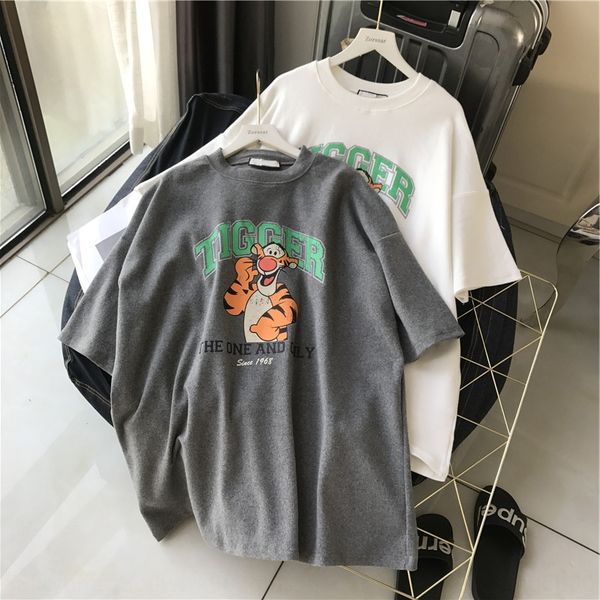 

европейские большой версии футболки свободные модули ранней весной короткий рукав футболки женщин 2020 корейской версии yuansuo bf ветер чис, White