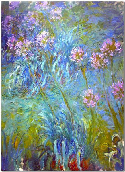 

claude monet agapathus flowers home decoration handpainted &hd print oil painting on canvas wall art canvas pictures for wall decor 201111