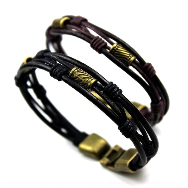 

rp8bn yiwu lovers rope cowhide and woman nk8jm rope woven two colors man bracelet bracelet bracelet leather, Golden;silver