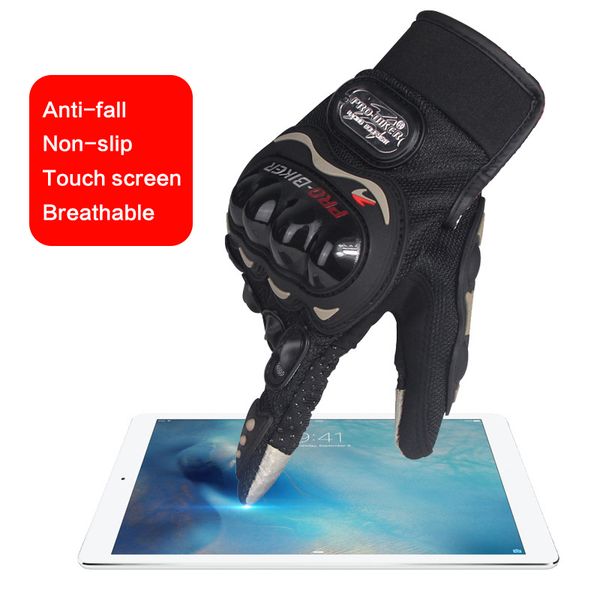 

2pcs men women cycling touch screen full finger non-slip sports gloves for motorcycle bicycle, Blue;gray