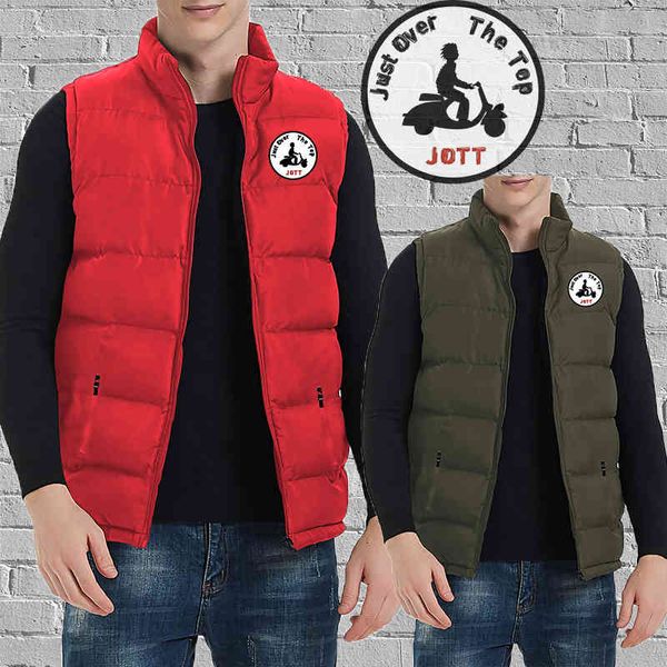 

men's large size clothing jott printing winter vest jackets sleeveless coat 2022 fashion male warm waistcoat men big m- 5xl, Black