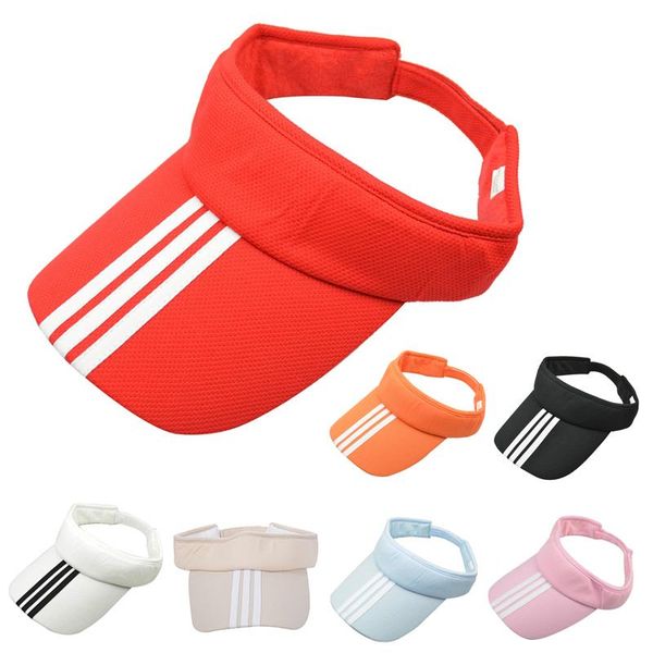 

sports tennis golf sun visor hat hats adjustable plain bright color men women white, Blue;gray